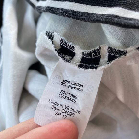 JCrew Striped Pleated Ponte Dress Zip Back XXS - Picture 4 of 4